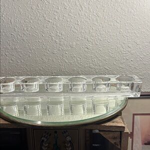 Clear Glass Minimalist Votive Candle Holder - 6 Cup